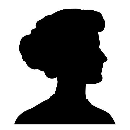 Portrait de profil de Maria Montessori