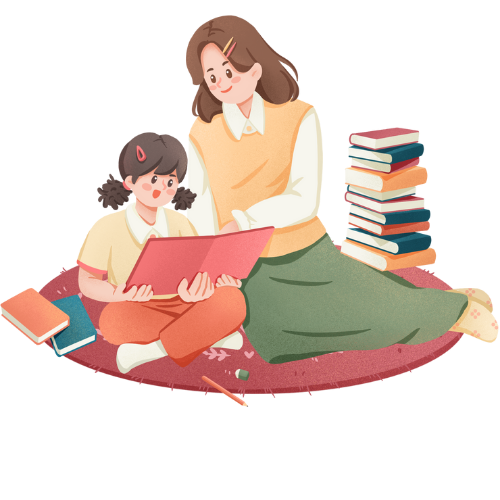 Enseignante qui lit avec son eleve